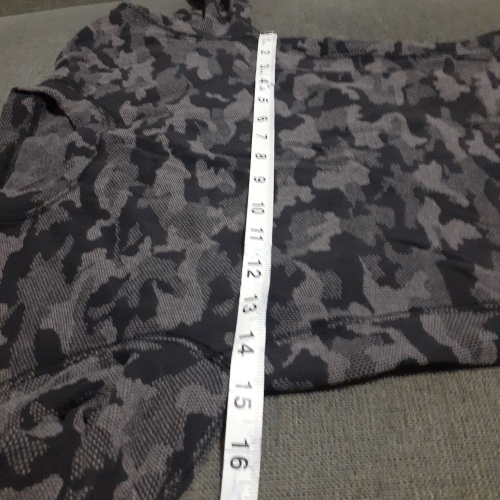 Lululemon rulu run Long Sleeve Heritage Camo Jacquard Blk Lunar Rock 4 - Picture 4 of 7